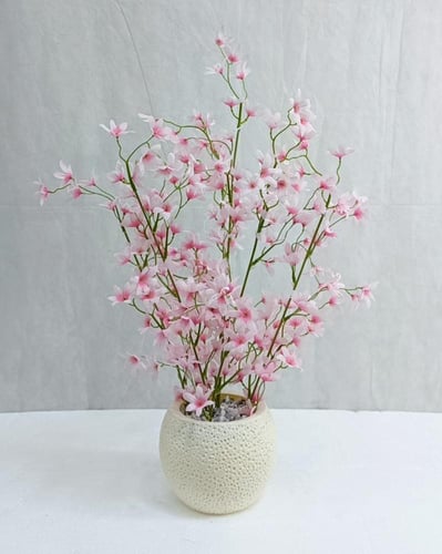 شجرة ورد مع مركن اصيص ارتفاع 65 سم العرض 20 سم