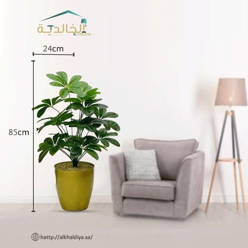 شجرة ورق نجمة مع قاعدة بلاستيك أرتفاع 85 سم