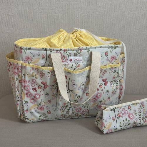 شنطه قهوه بجيوب