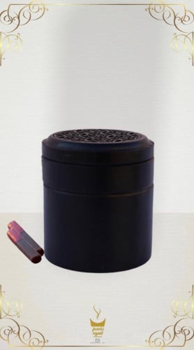 Smart round incense burner, black color