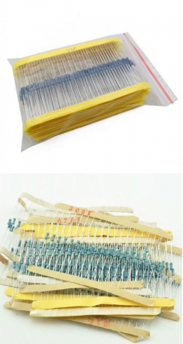 Through hole carbon film Resistors kit 1/4 W