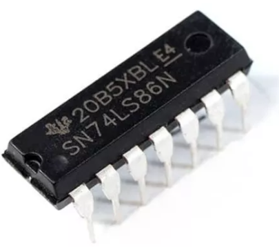 SN74LS86 chip Quad 2-Input Exclusive OR (XOR) logi...