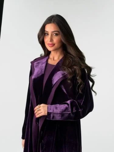 Japanese Velvet Abaya in purple