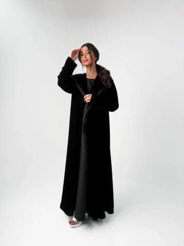 Velvet Abaya in Black