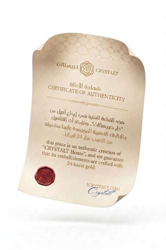 صندوق جلدي سداسي فاخر مع كريستالة موديل المصمك