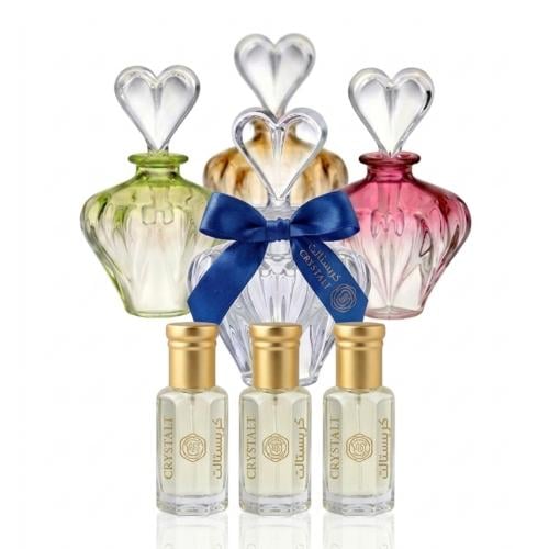 3 تولات مسك + هدية كريستالة تشيكية موديل قلب