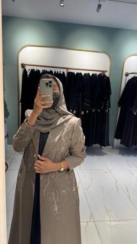 عبايه بليزر مع تطريز كمبيوتر