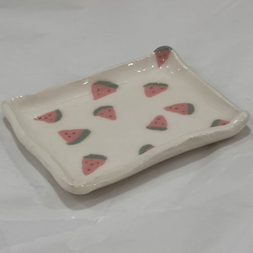 طبق صغير برسمة بطيخ مقاس 8.5*7