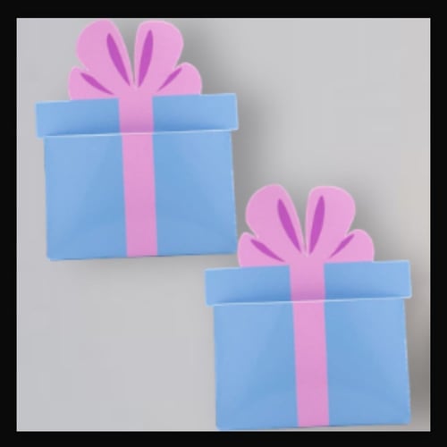 توزيعات العيدية على شكل علبة هدية (الحبة)