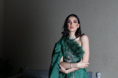 فستان اورجنزا بتطريزنا الخاص