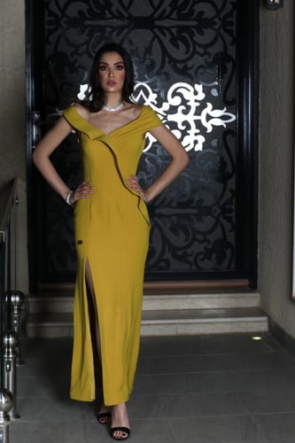 فستان كريب ايطالي