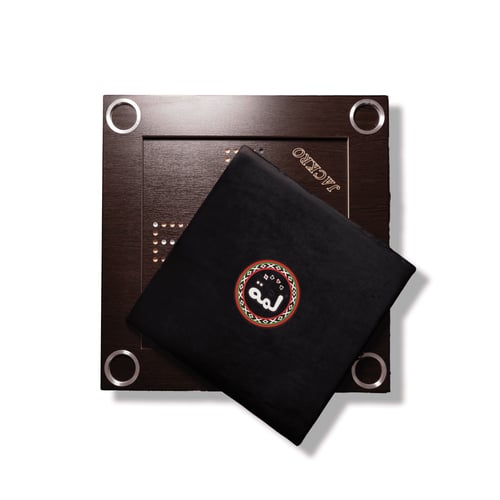 طاولة 2في1 جكارو وطاولة بلوت (لون أسود)