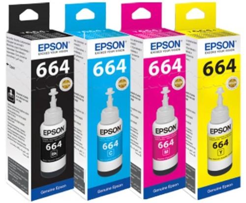 طقم حبر ابسون 4 لون رقم 664