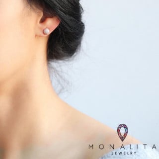 حلق أنيق اللون روز جولد (E217) .