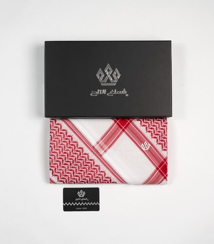 شماغ التاج الذهبي احمر 2025 -مصنع دسار