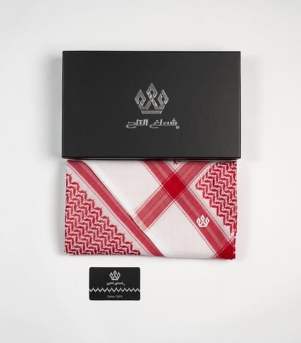 شماغ التاج الفضي احمر 2025 - مصنع دسار