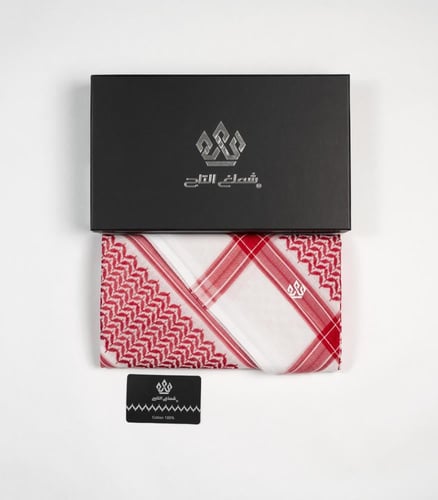 شماغ التاج الذهبي احمر 2025 -مصنع دسار