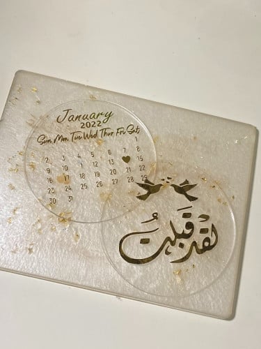 طقم قطعتين اكرلك شفاف