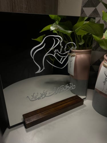 مرايا زجاج مع قاعدة