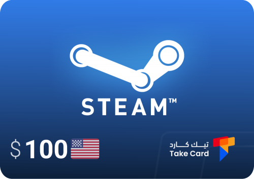 بطاقة ستيم امريكي 100$