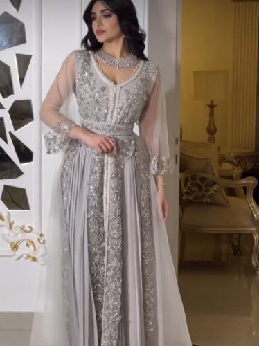 قفطان مغربي شك يدوي فخم