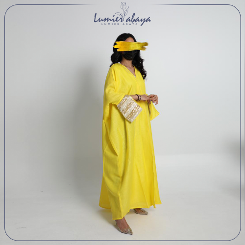 عباية لنن اصفر