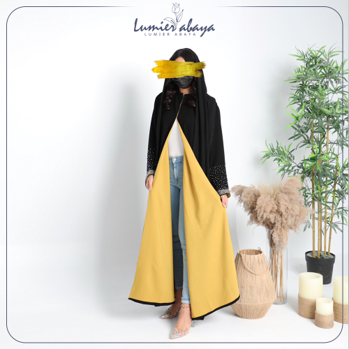 كريب ملكي مبطن أصفر