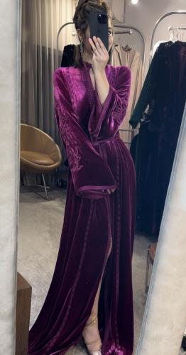 قفطان مخمل تطريز فخم