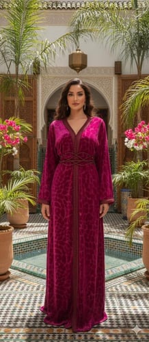 قفطان مغربي مخمل