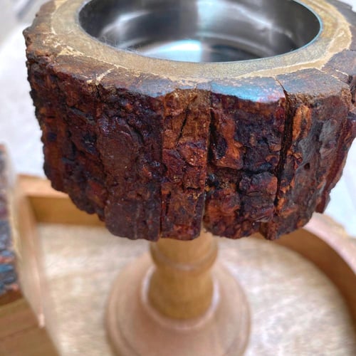 مبخرة خشبية جذع شجرة