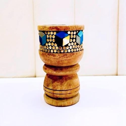 مبخرة خشب هندي بكريستال ملون