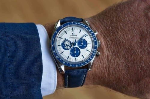 ساعة اوميجا رجاليه موديل جلد كنغراف شغال