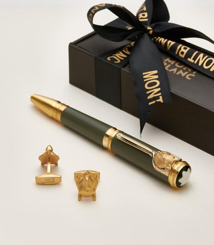 طقم مونت بلانك قلم وكبك