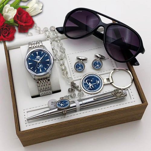 طقم ساعه رجالي تصميم الاسم حسب الطلب