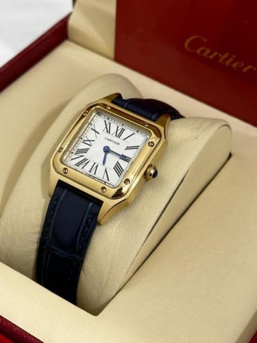 ساعة كارتير نسائية طبق الاصل بطارية جلد