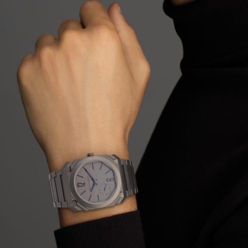 ساعة بلغاري رجالي BVLGARI تيتانيوم مطفي