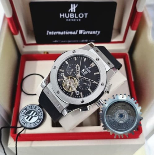 ساعة هوبلت رجالية مقاس 42mmاتوماتيك مكينه مكشوف