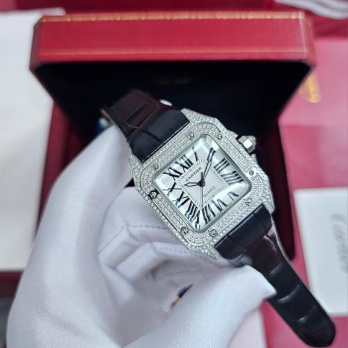 ساعة كارتير سانتوس نسائية طبق الاصل مقاس 33mm