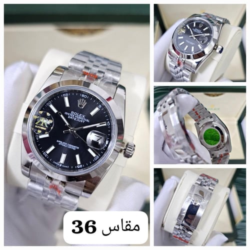 ساعة رولكس رجالي موديل ديت جست اوتو مقاس36mm