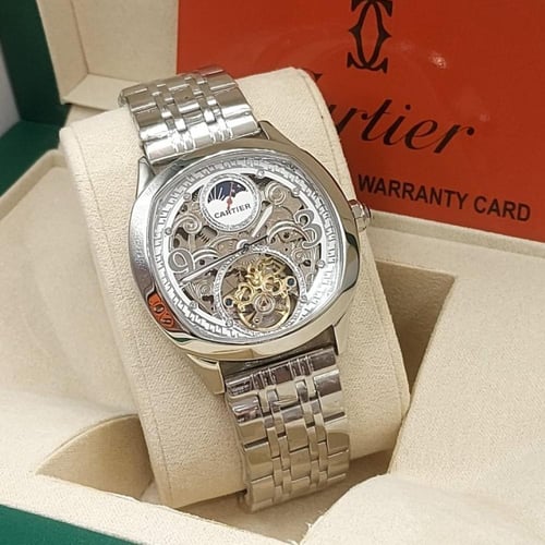 ساعة كارتير رجالي اتوماتيك شفاف
