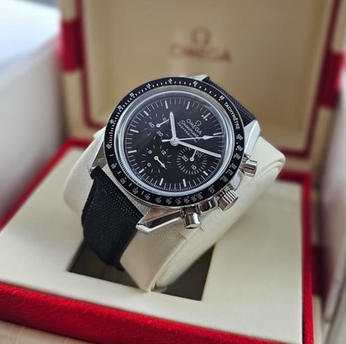 ساعة اوميجا رجاليه موديل جلد كنغراف شغال