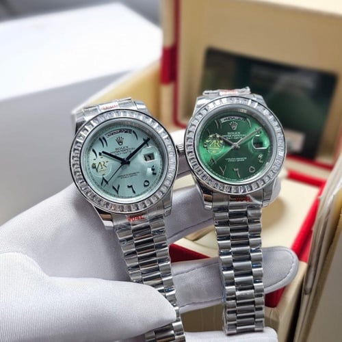 ساعة رولكس رجالي موديل داي دايت عربي زركون مقاس41