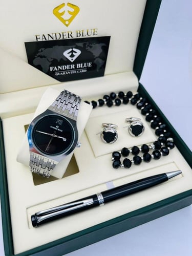 طقم ساعه فندر بلو فخم