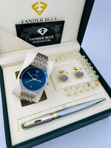 طقم ساعه فندر بلو فخم