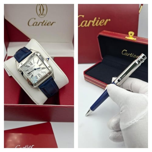 طقم كارتير رجالي ساعة وقلم كوبي