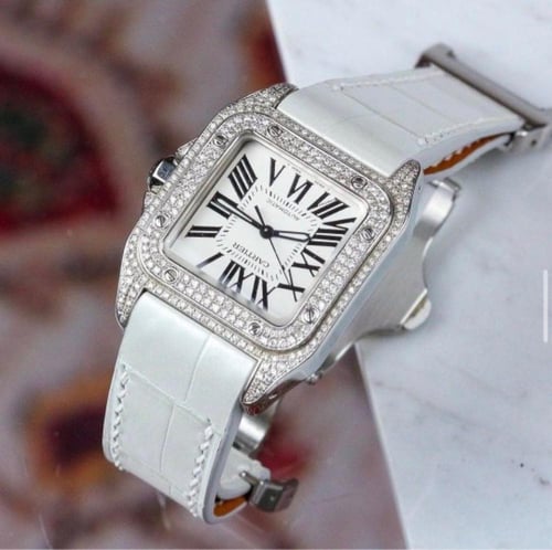 ساعة كارتير سانتوس نسائية طبق الاصل مقاس 33mm