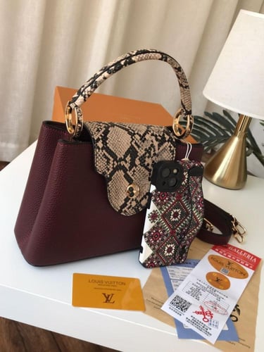 شنطة لويس فيتون معا جلد ثعبان حجم وسط