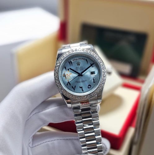 ساعة رولكس رجالي موديل داي دايت عربي زركون مقاس41