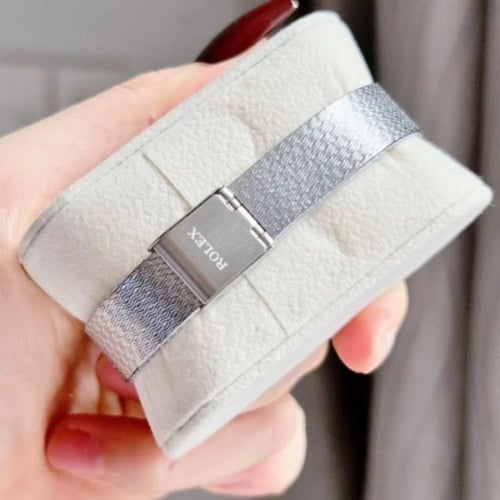 ساعة رولكس نسائي موديل حصير بطارية مقاس27mm