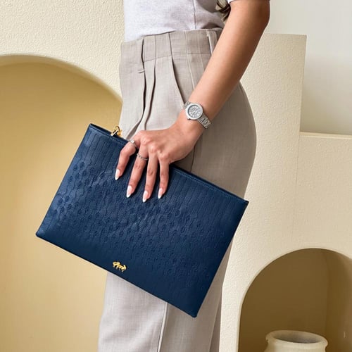 Dark blue Lether Pouch (P8)